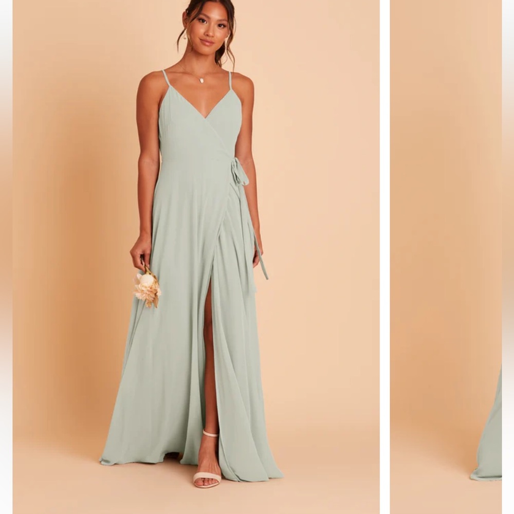 BirdyGrey Cindy Chiffon Dress in Sage